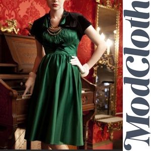 Stunning Modcloth Atop the Grand Staircase Dress with shrug